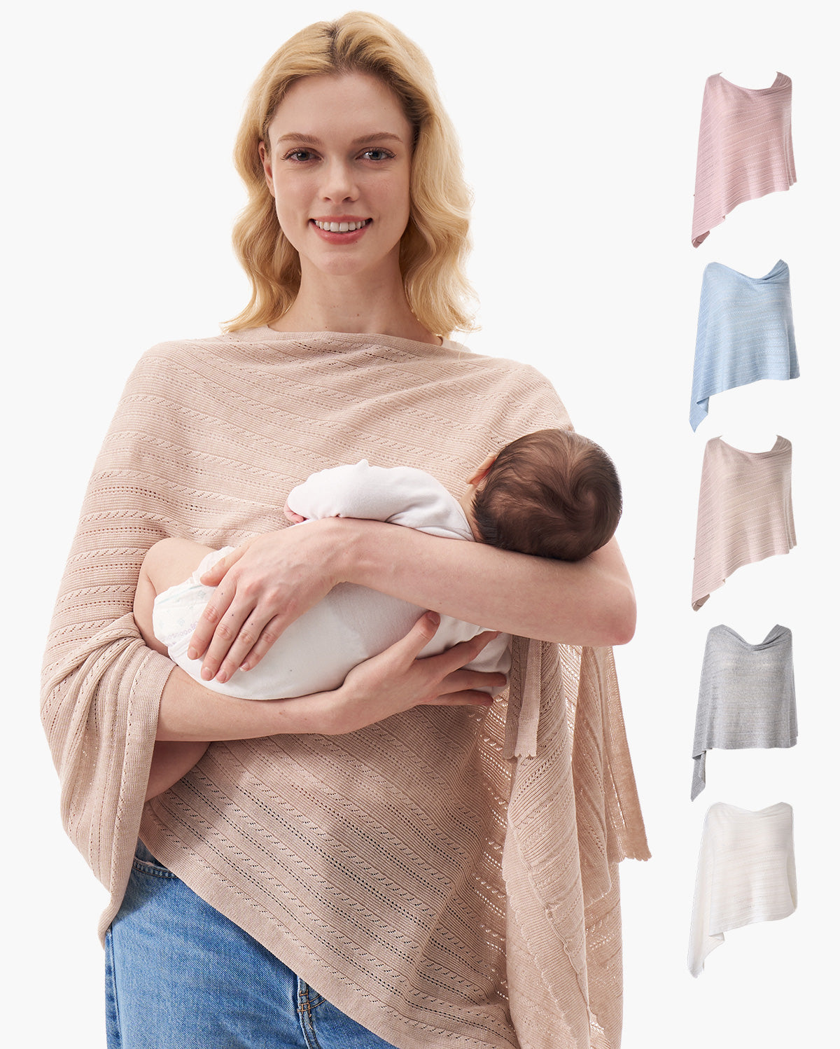 Couverture d’allaitement ultra-légère en tissu Tencel™ Lyocell