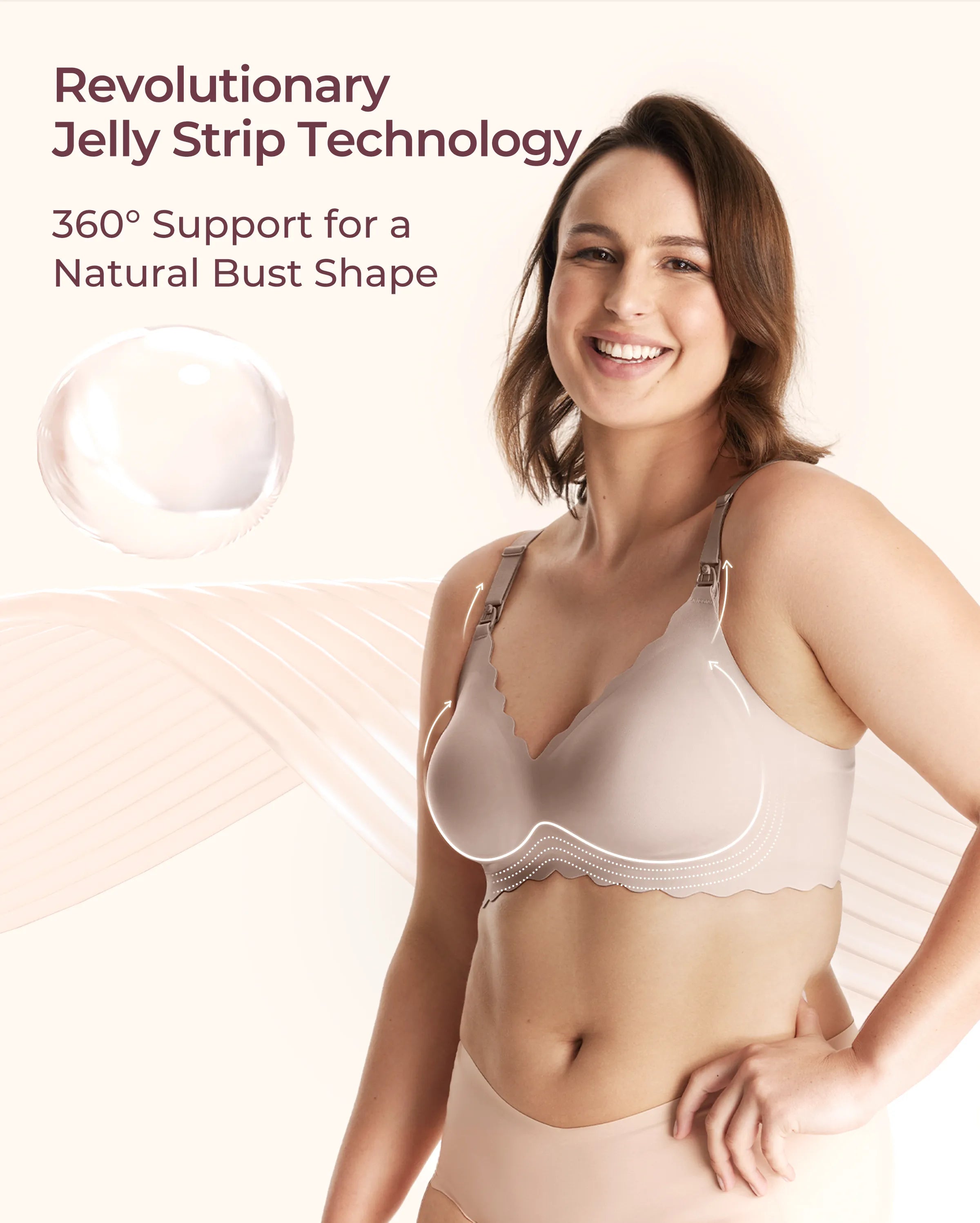 Soutien-gorge d’allaitement sans coutures Jelly Strip YN46