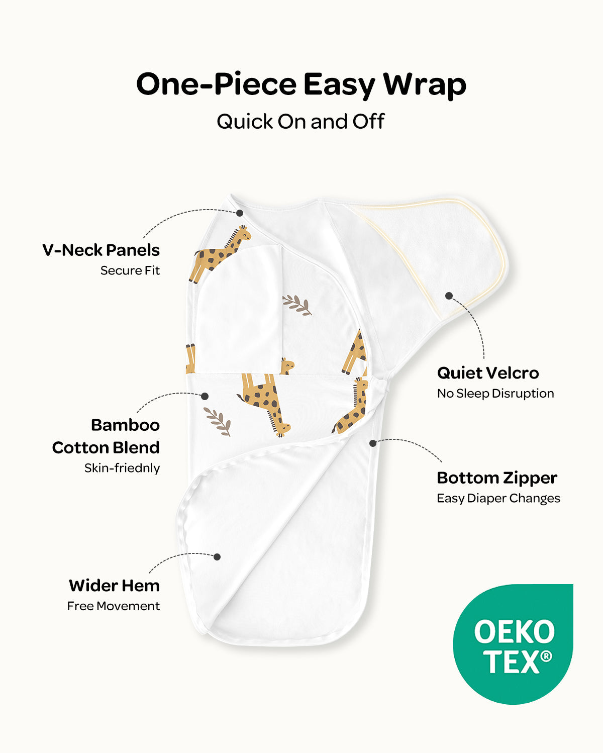 Momcozy Emmaillotage facile pour bébé 0-3 mois