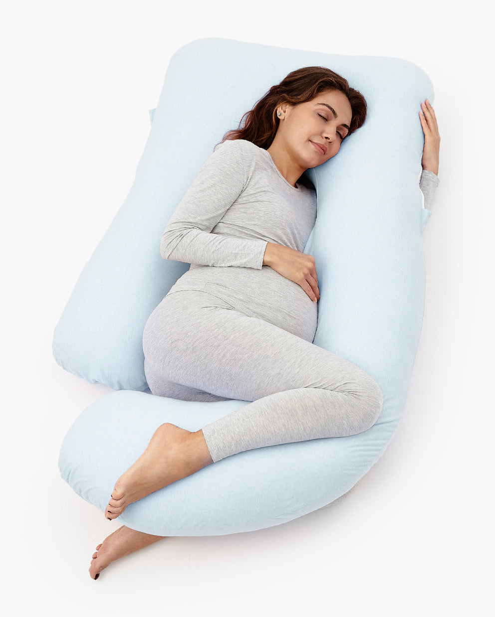 Huggable - Coussin de maternité en coton en forme de U