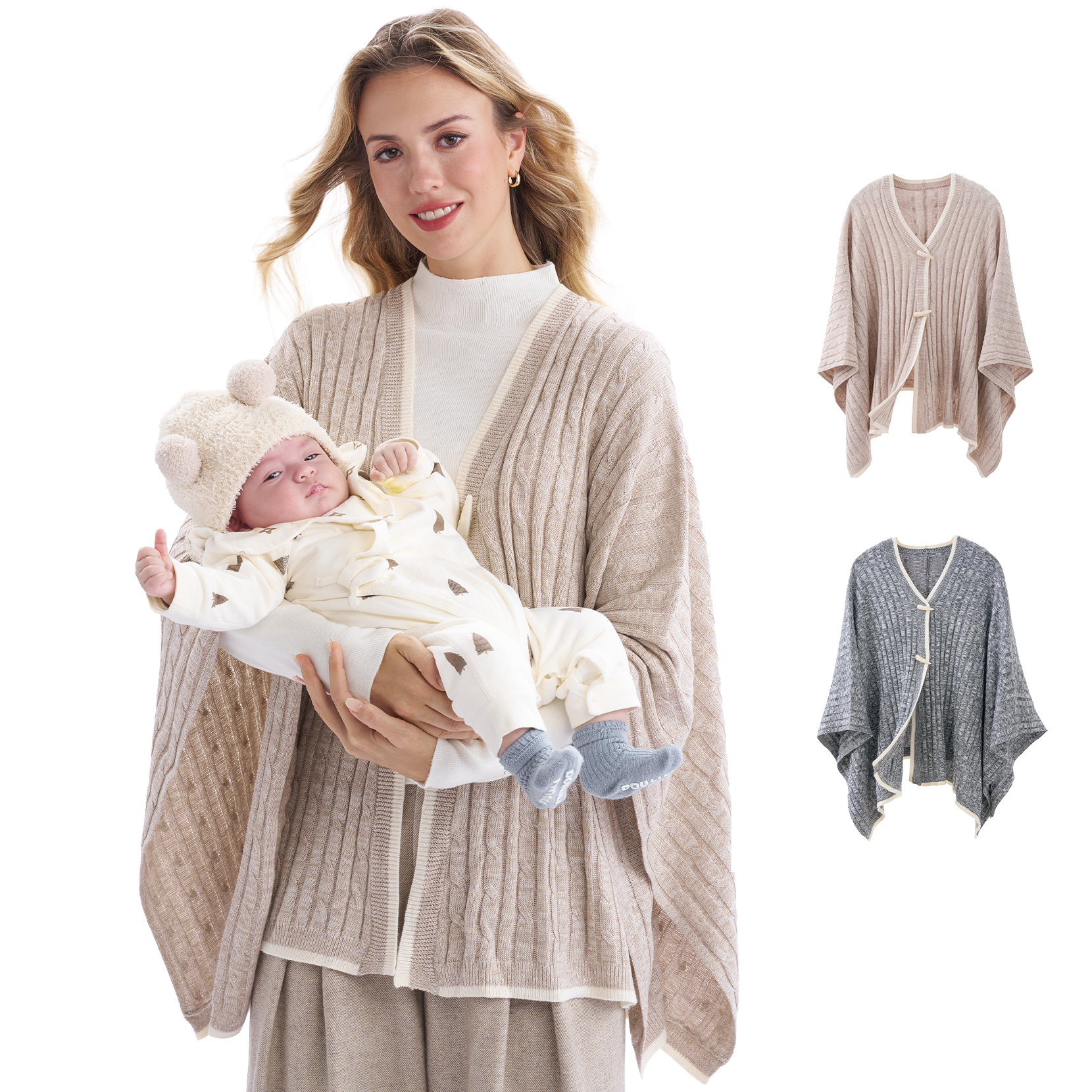 Couverture d’allaitement Momcozy en mélange de laine
