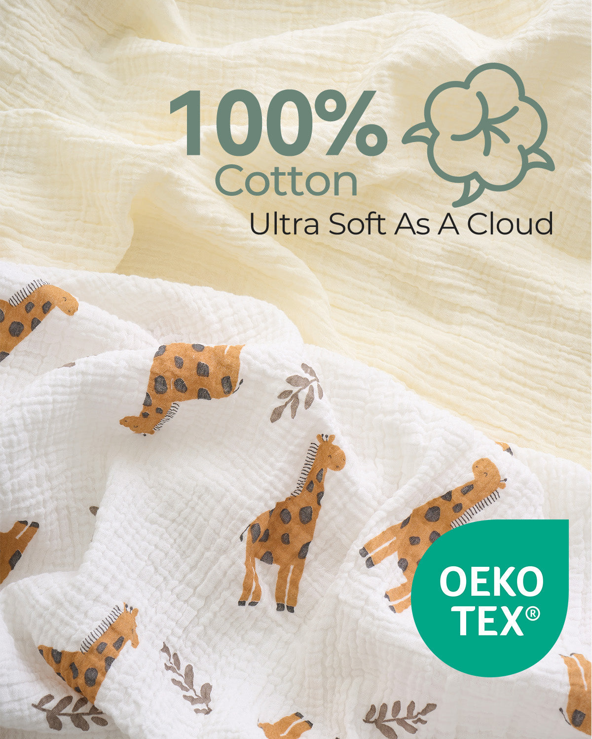 Momcozy Baby Washcloths – Soft 4-Layer Cotton, Gentle for Newborns