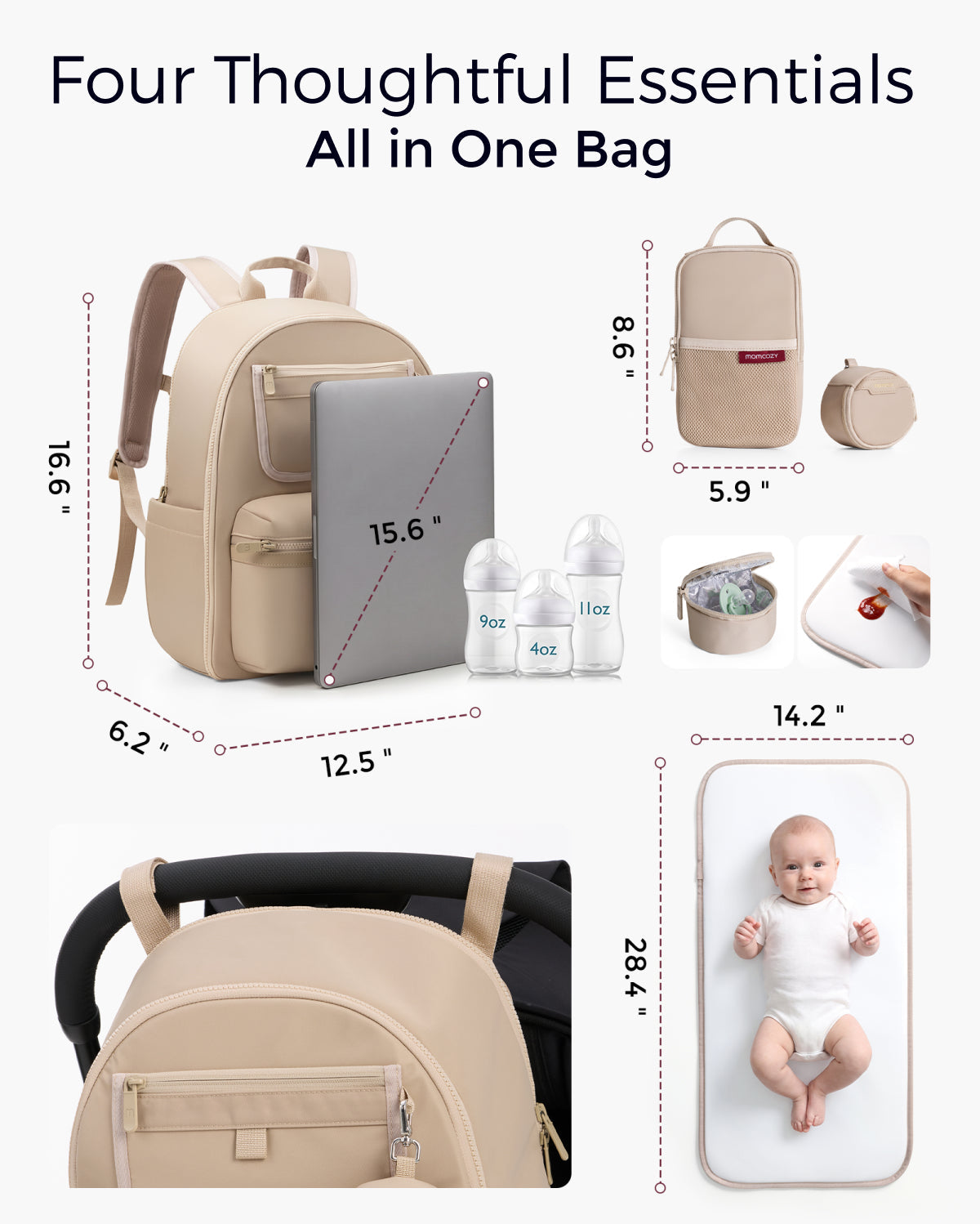 Sac à dos à langer urbain Momcozy