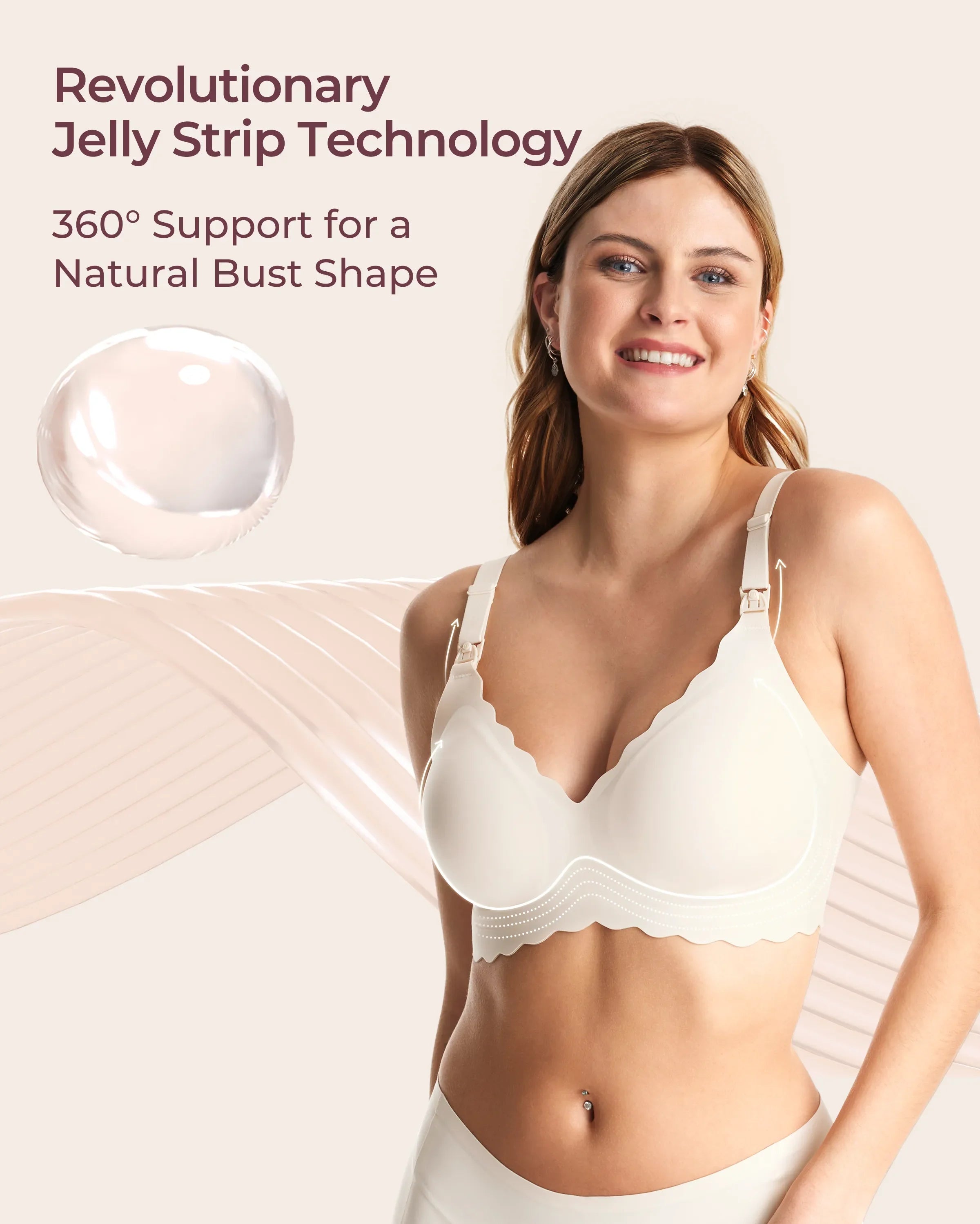 Soutien-gorge d’allaitement sans coutures Jelly Strip YN46