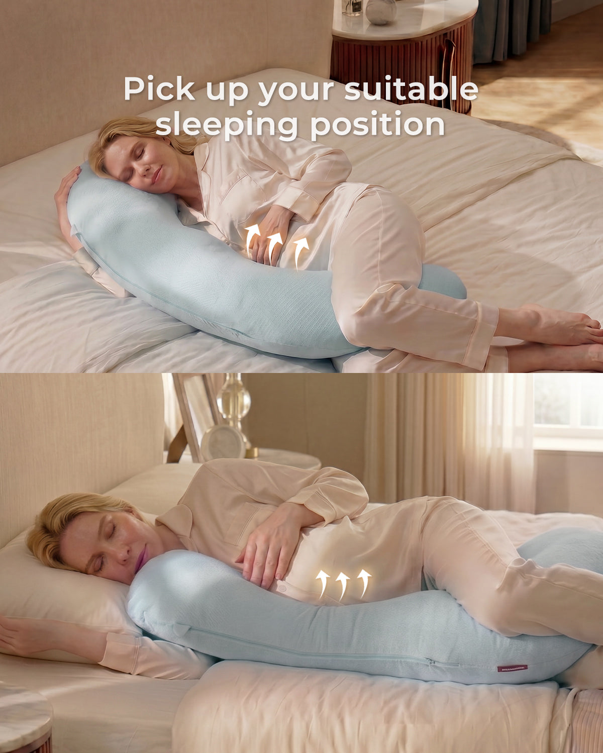 Coussin de maternité en forme de J