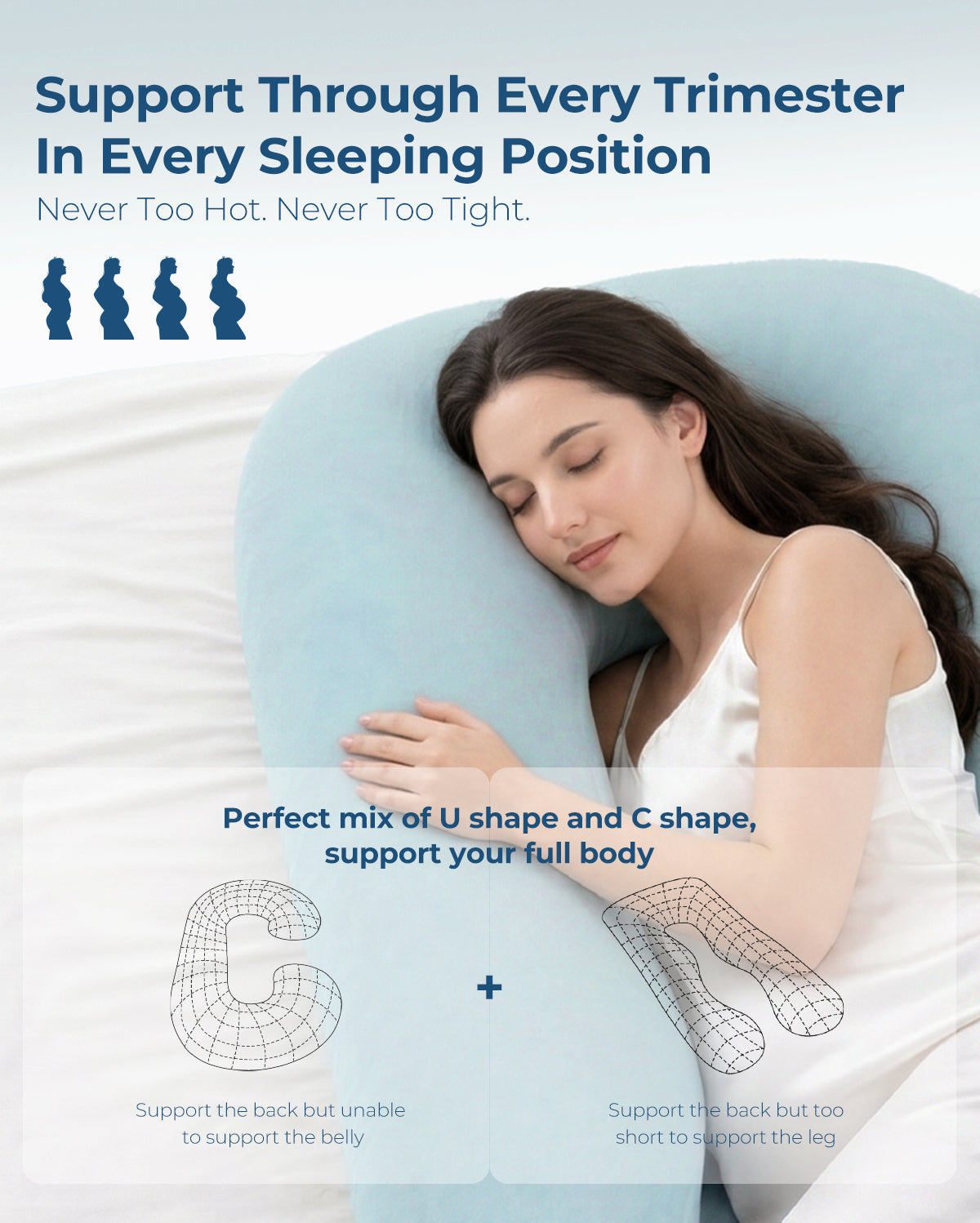 Huggable - Coussin de maternité en forme de U