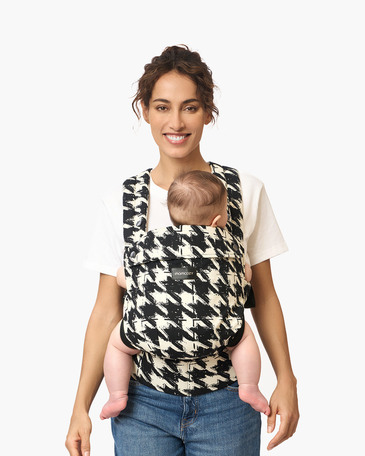 Porte-bébé Momcozy PureHug - Coton à motif pied-de-poule