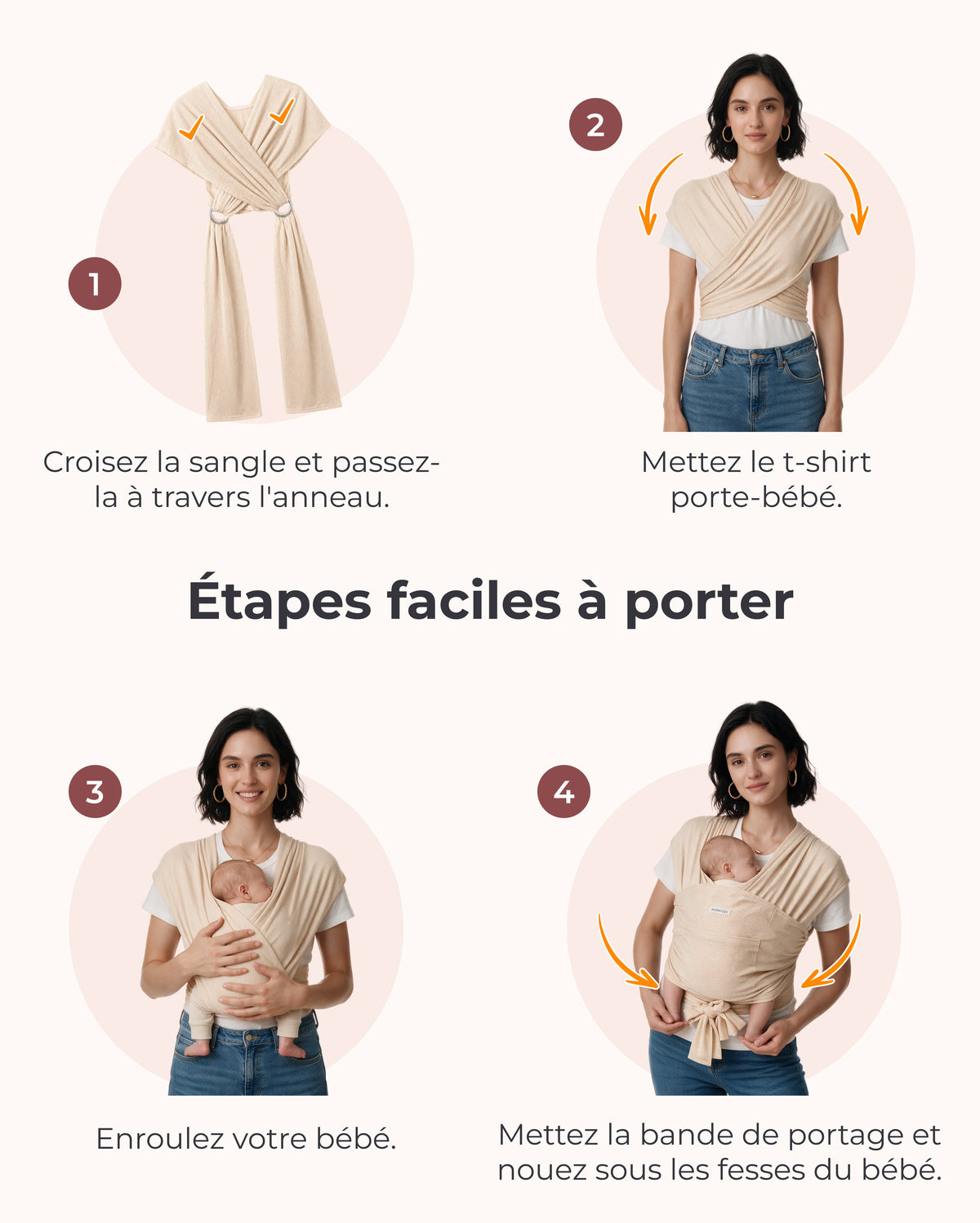 Porte-bébé Momcozy SnapLite Cooling Mesh Wrap