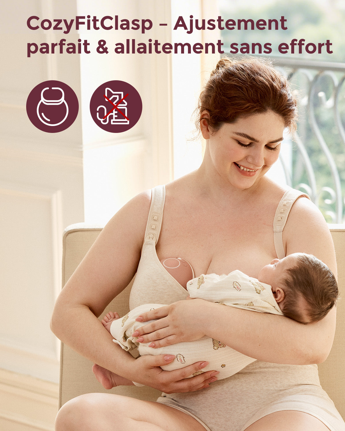 Soutiens-gorge d’allaitement Momcozy en coton pour poitrines généreuses
