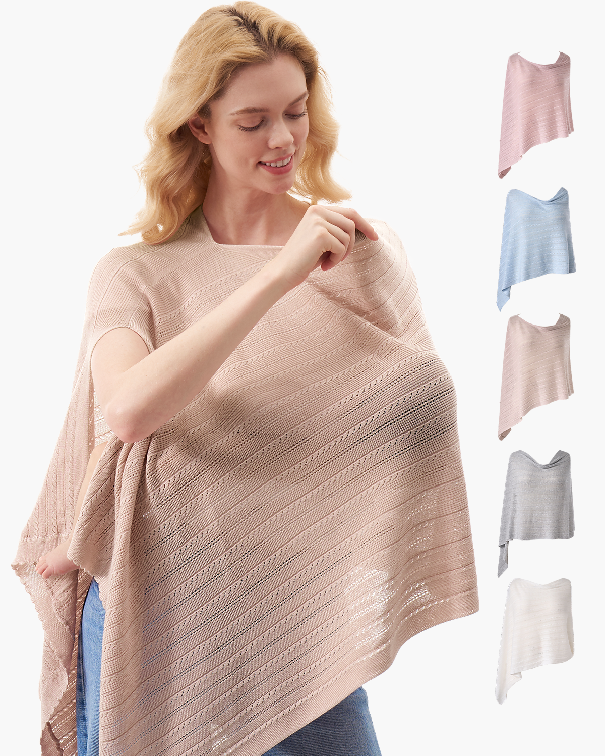 Couverture d’allaitement ultra-légère en tissu Tencel™ Lyocell