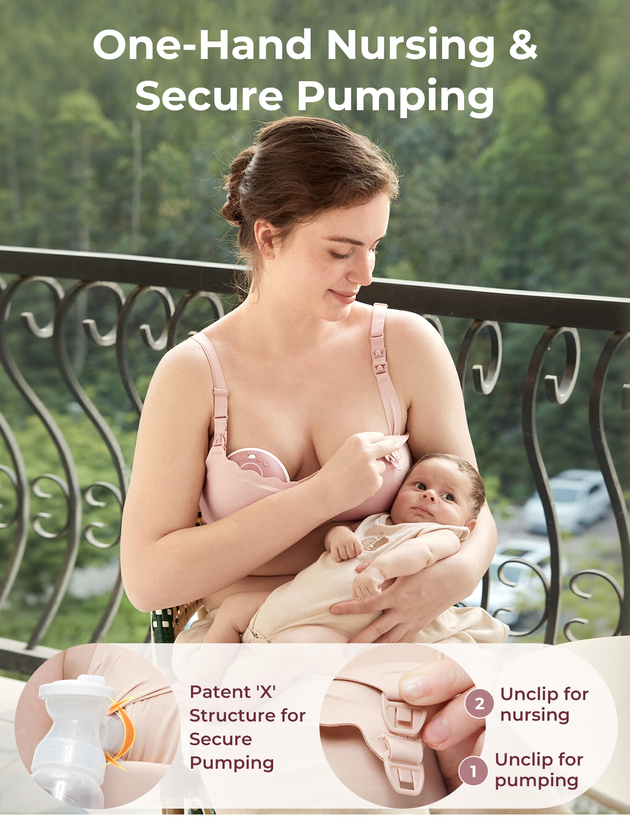 Soutien-Gorge d’Allaitement et de Tirage Mains Libres Rafraîchissant Momcozy