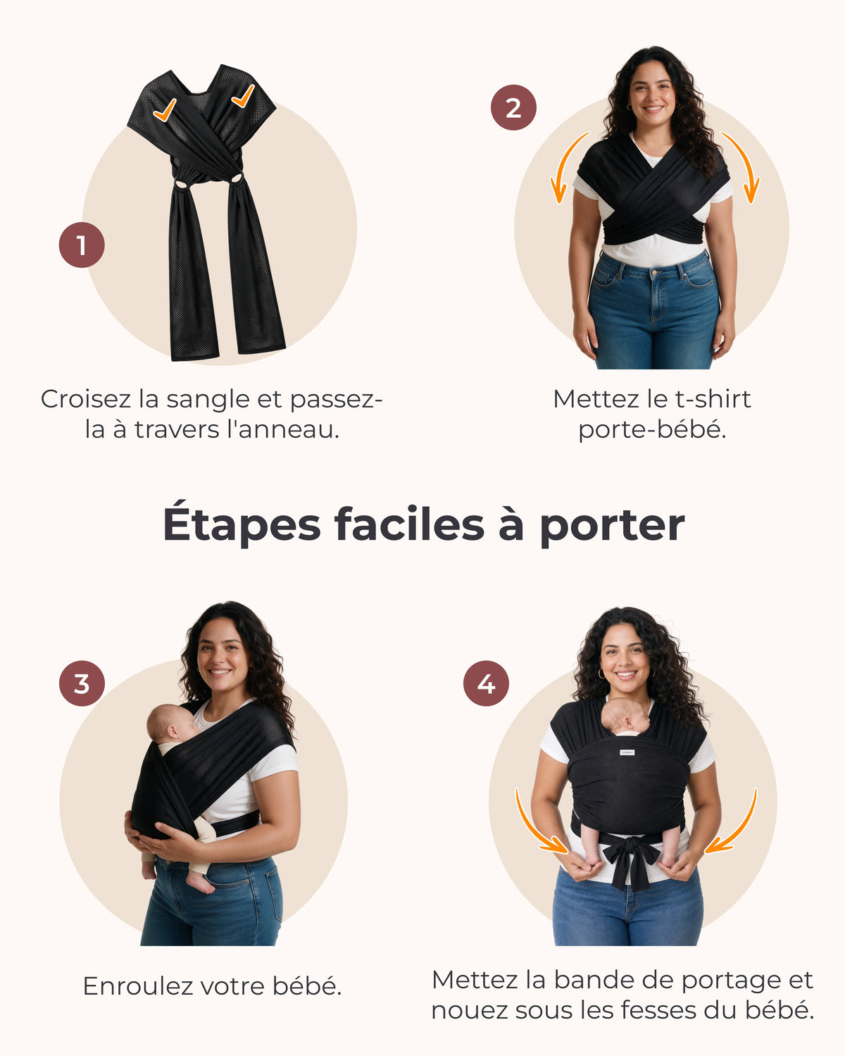 Porte-bébé Momcozy SnapLite Cooling Mesh Wrap
