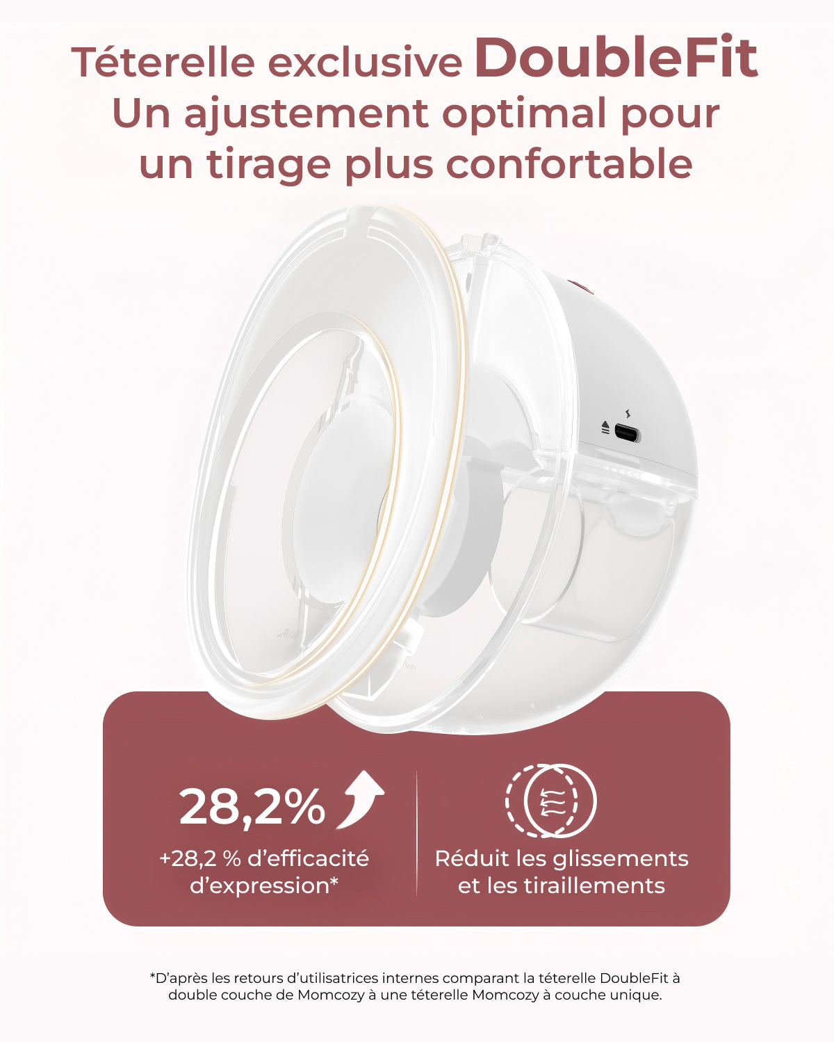 Tire-lait portable et connecté Momcozy M5 Smart - Amélioré avec contrôle via application