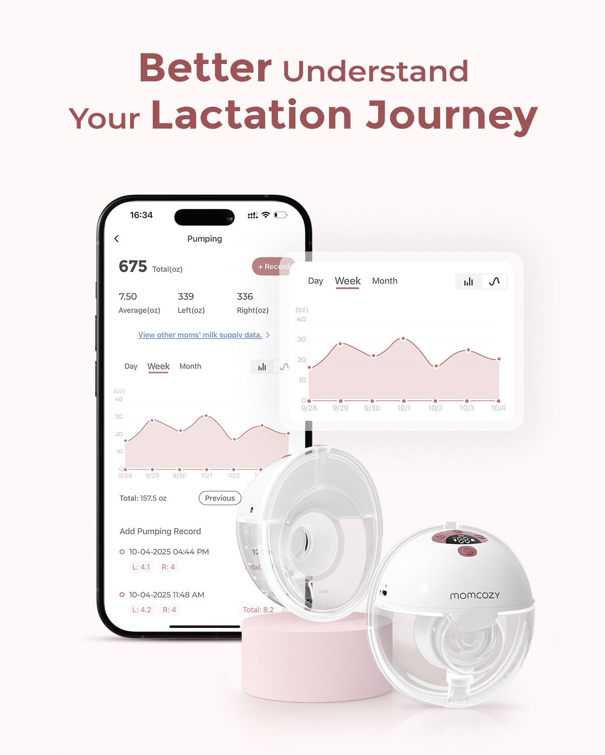 Pack nomade : tire-lait M5 Smart et porte-bébé PureHug