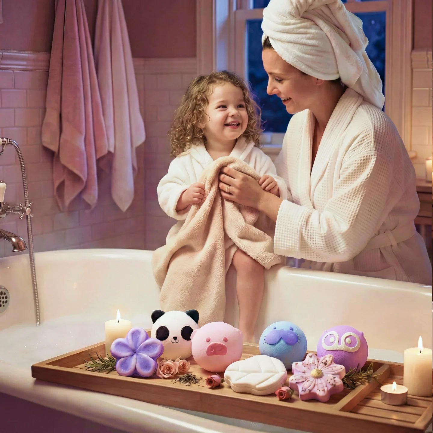 Evening Bonding Bath Time