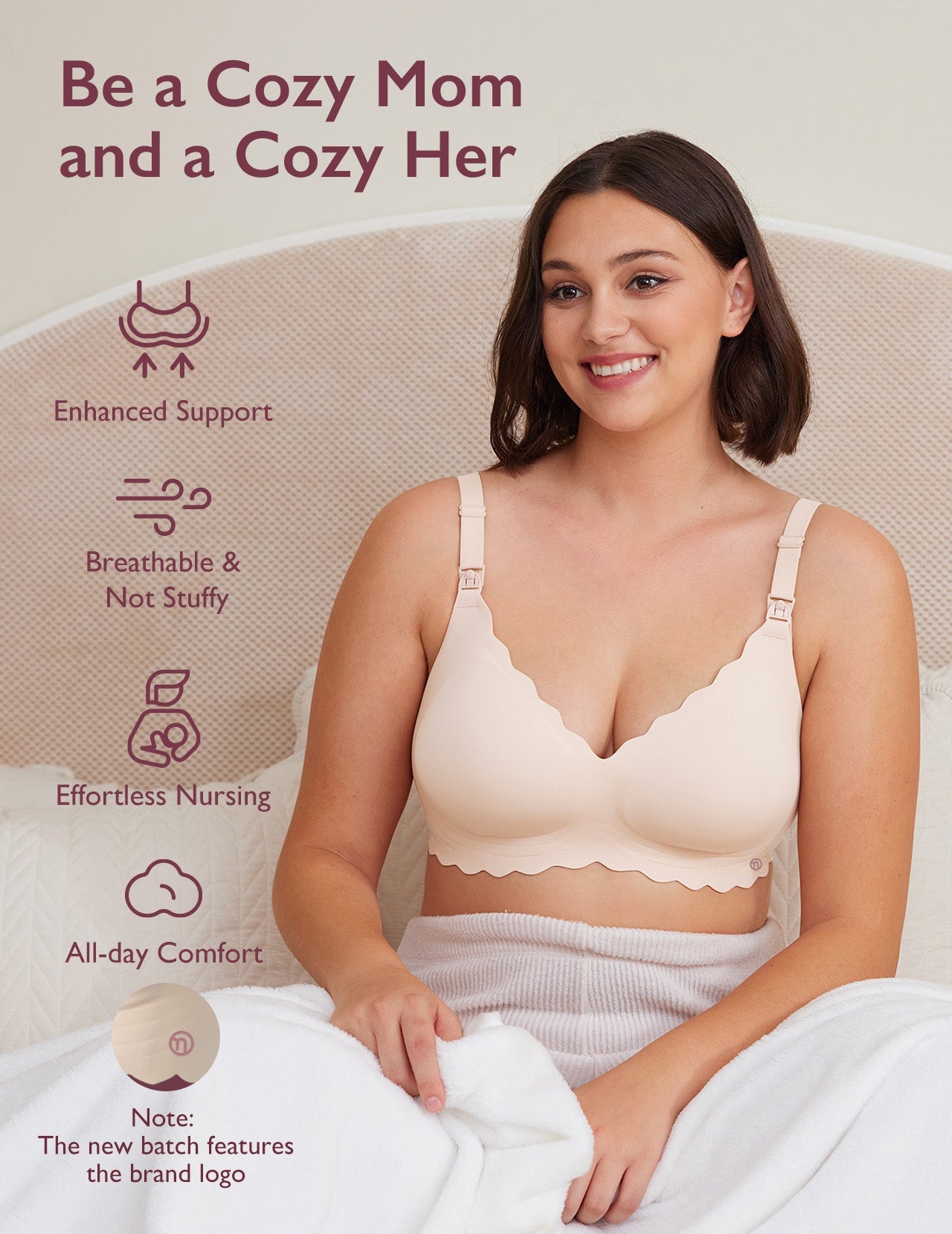 Soutien-gorge d’allaitement sans coutures Jelly Strip YN46