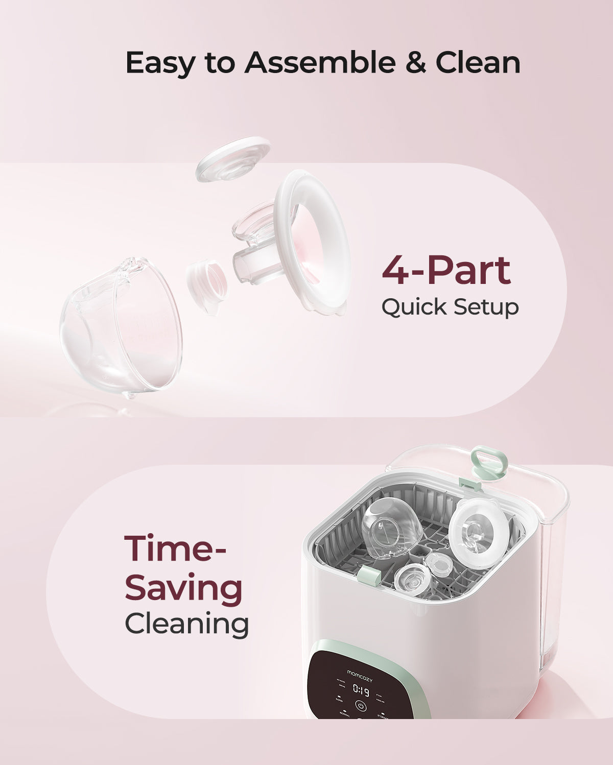 Pack Sérénité : Tire-lait nomade S12 Pro et babyphone BM04 double caméra