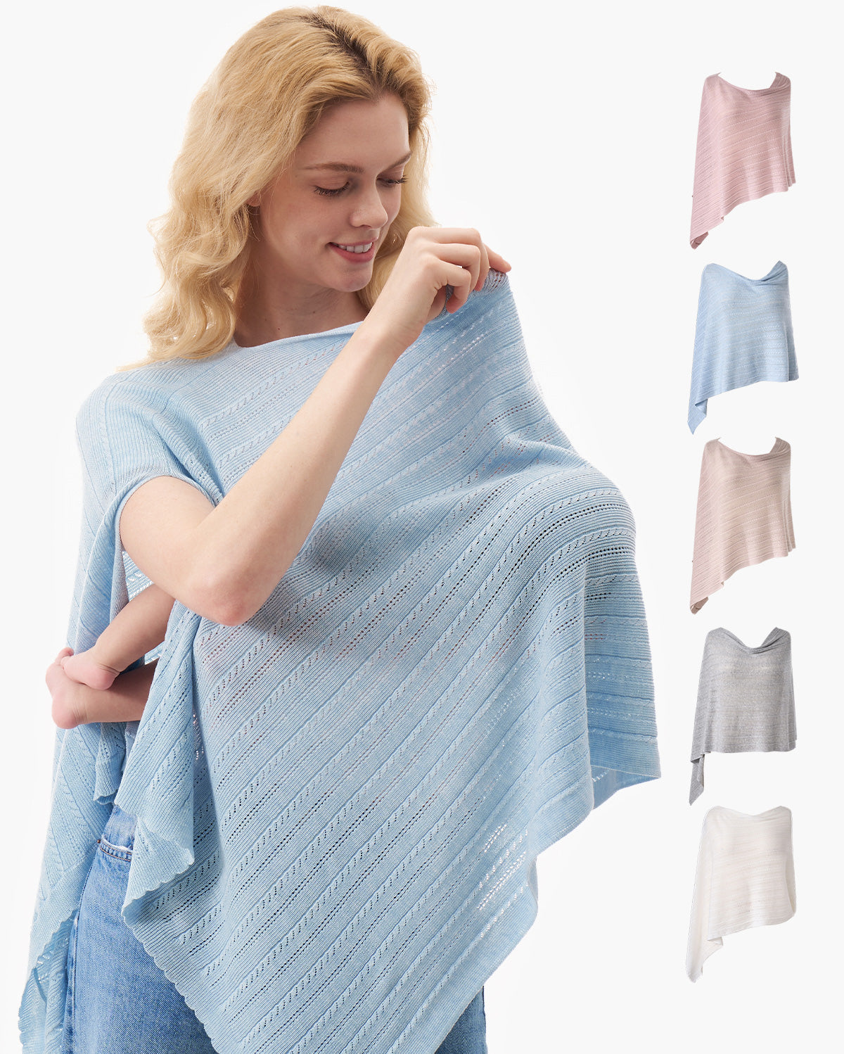 Couverture d’allaitement ultra-légère en tissu Tencel™ Lyocell