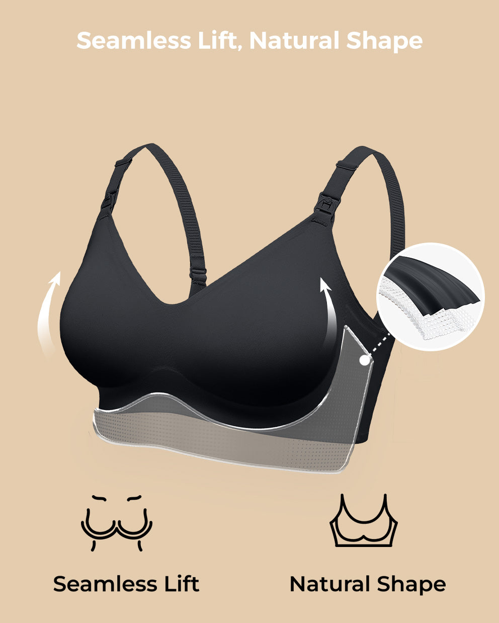 SMOOTH - Soutien-gorge d'allaitement de maternité ultra doux et omni (2 packs)