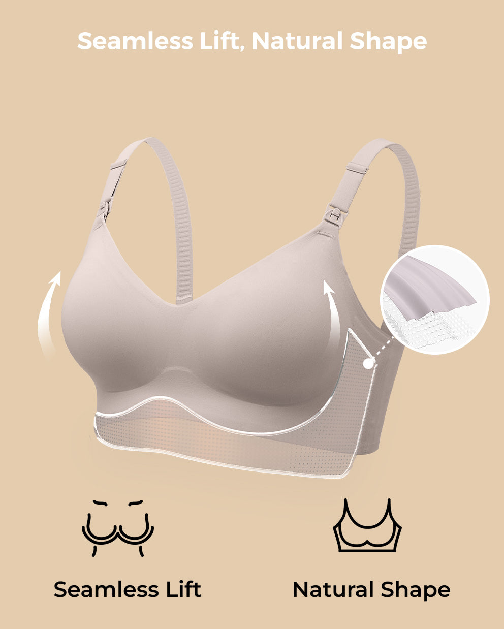 SMOOTH - Soutien-gorge d'allaitement de maternité ultra doux et omni (2 packs)