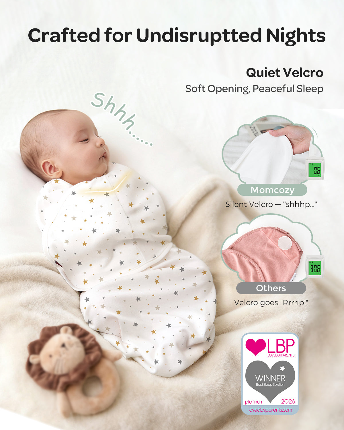 Momcozy Emmaillotage facile pour bébé 0-3 mois