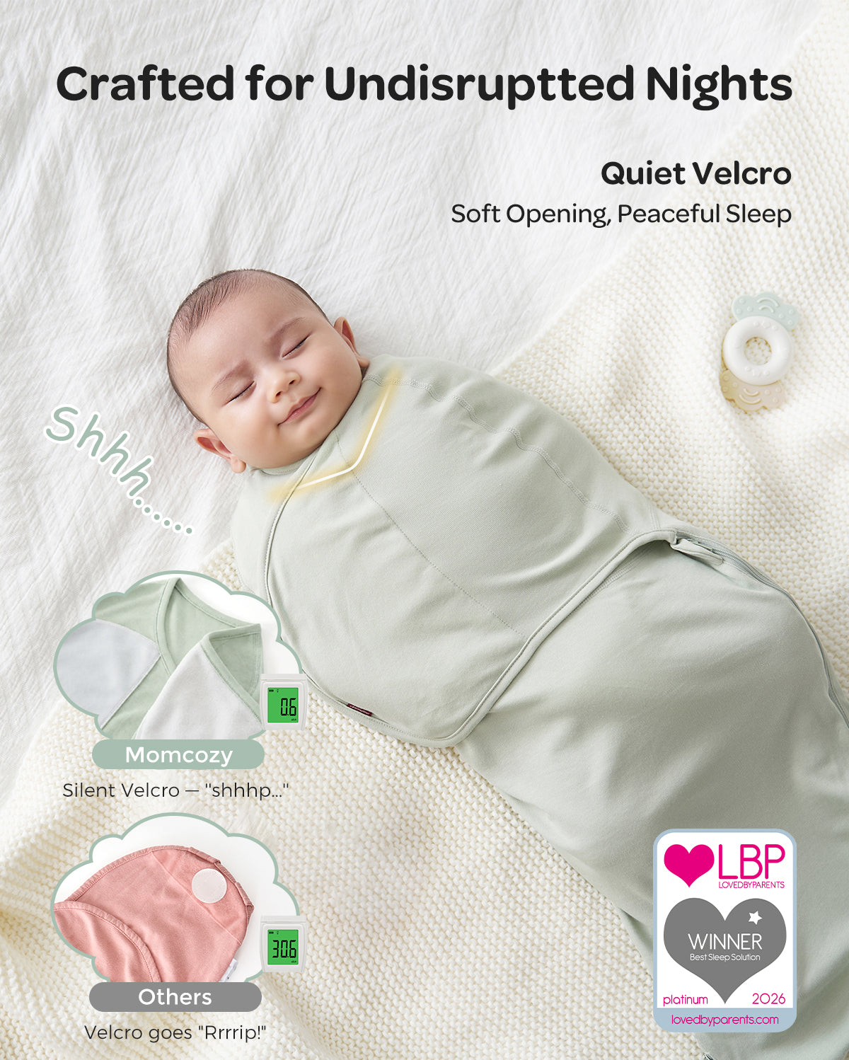 Momcozy Emmaillotage facile pour bébé 0-3 mois