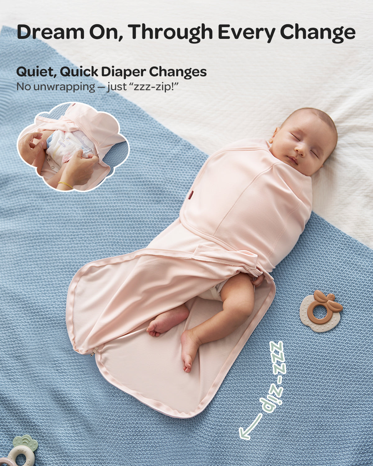 Momcozy Emmaillotage facile pour bébé 0-3 mois