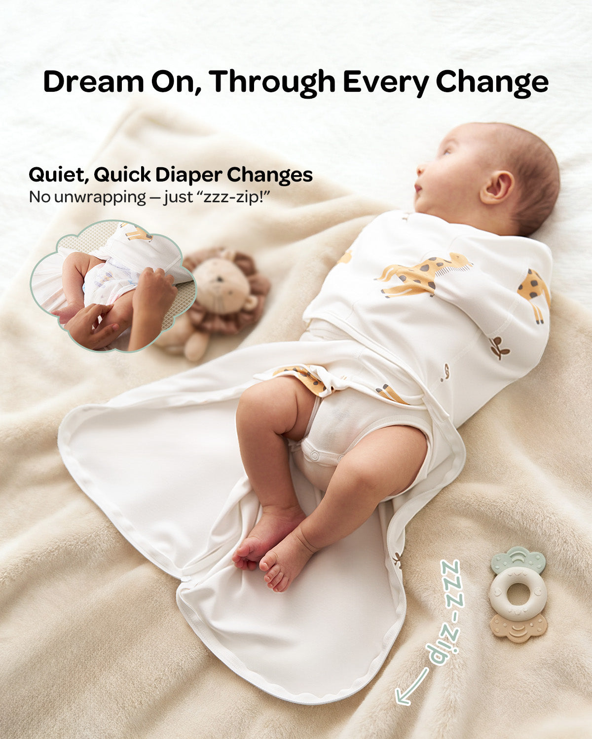 Momcozy Emmaillotage facile pour bébé 0-3 mois