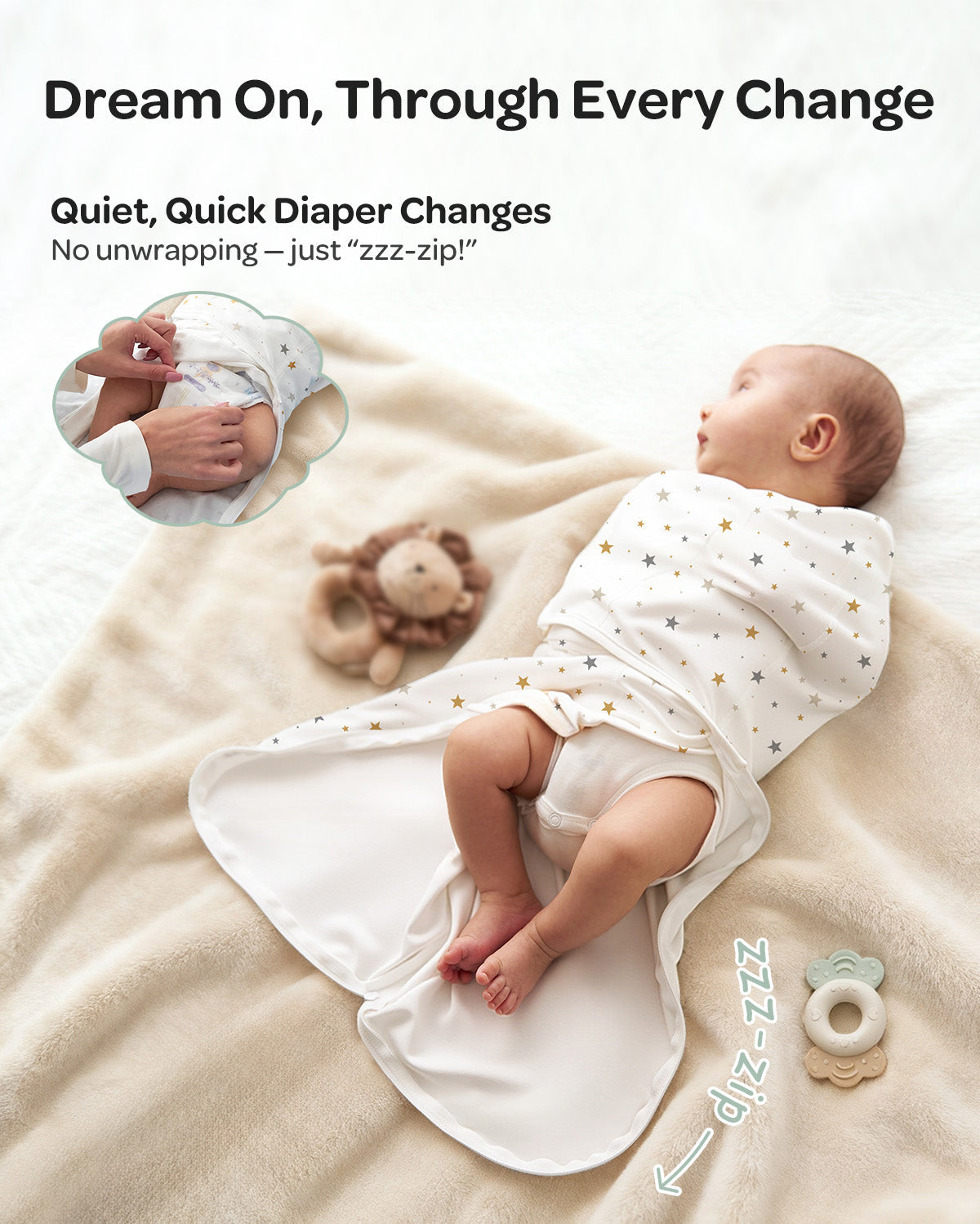 Momcozy Emmaillotage facile pour bébé 0-3 mois