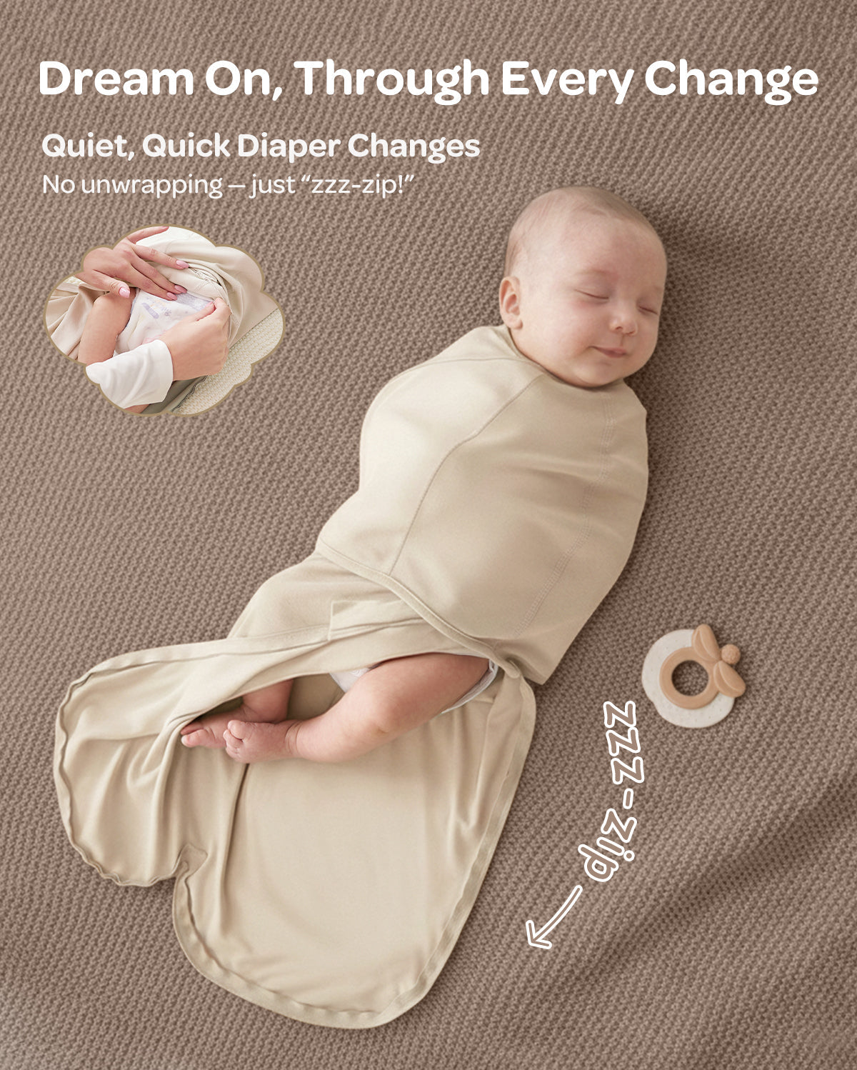 Momcozy Emmaillotage facile pour bébé 0-3 mois