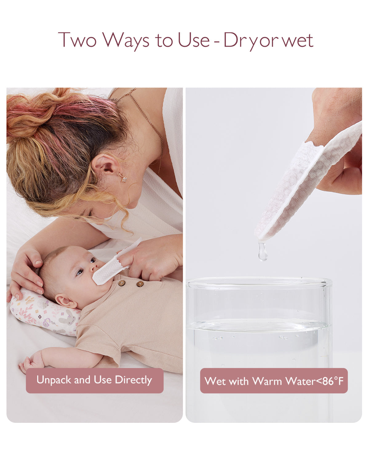 Momcozy Oral Care Series: Baby Finger à dents Brosse, Baby Wipes Brosse, Nettoyer pour bébé, brosse à dents pour bébé