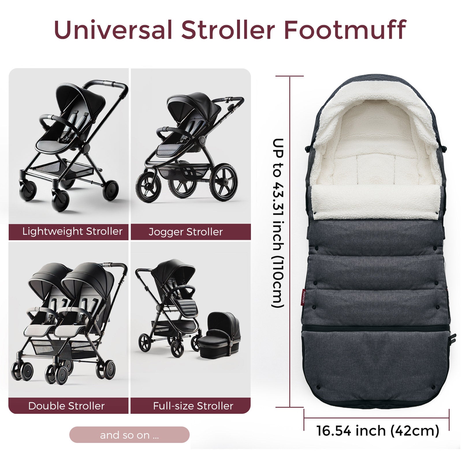 Chancelière universelle pour poussette Momcozy