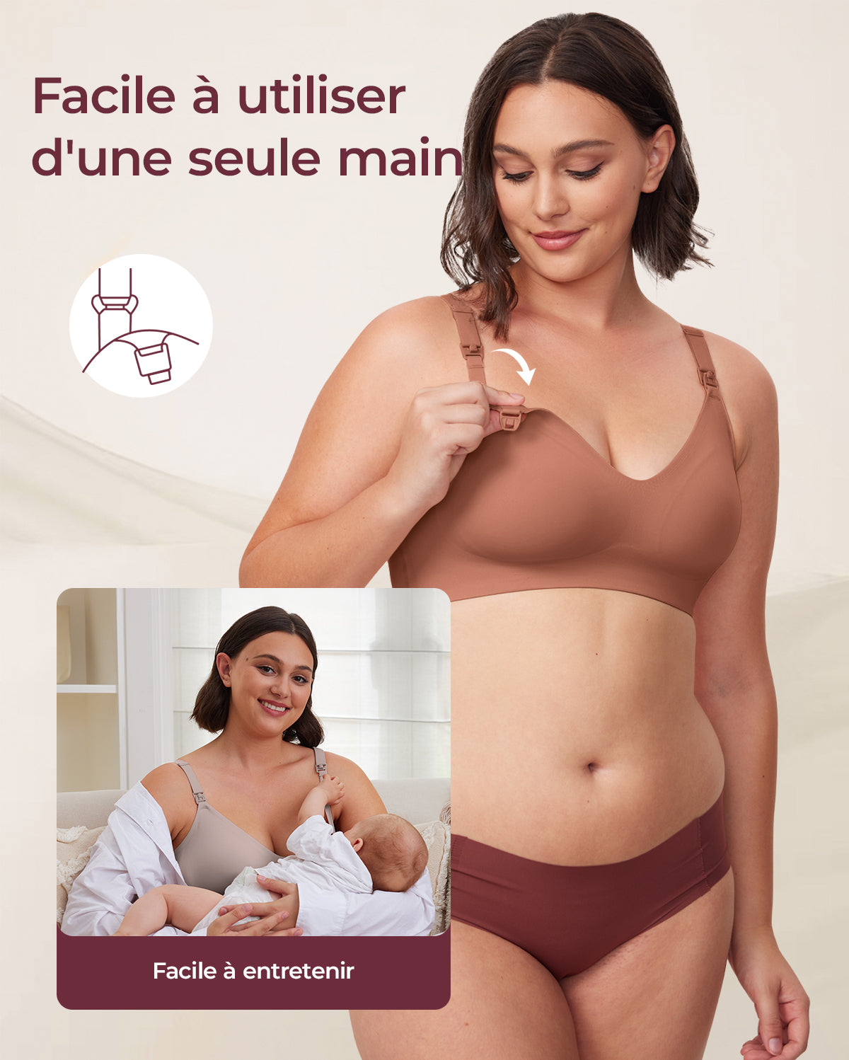 Soutien-gorge d’allaitement ultra doux sans coutures – YN21