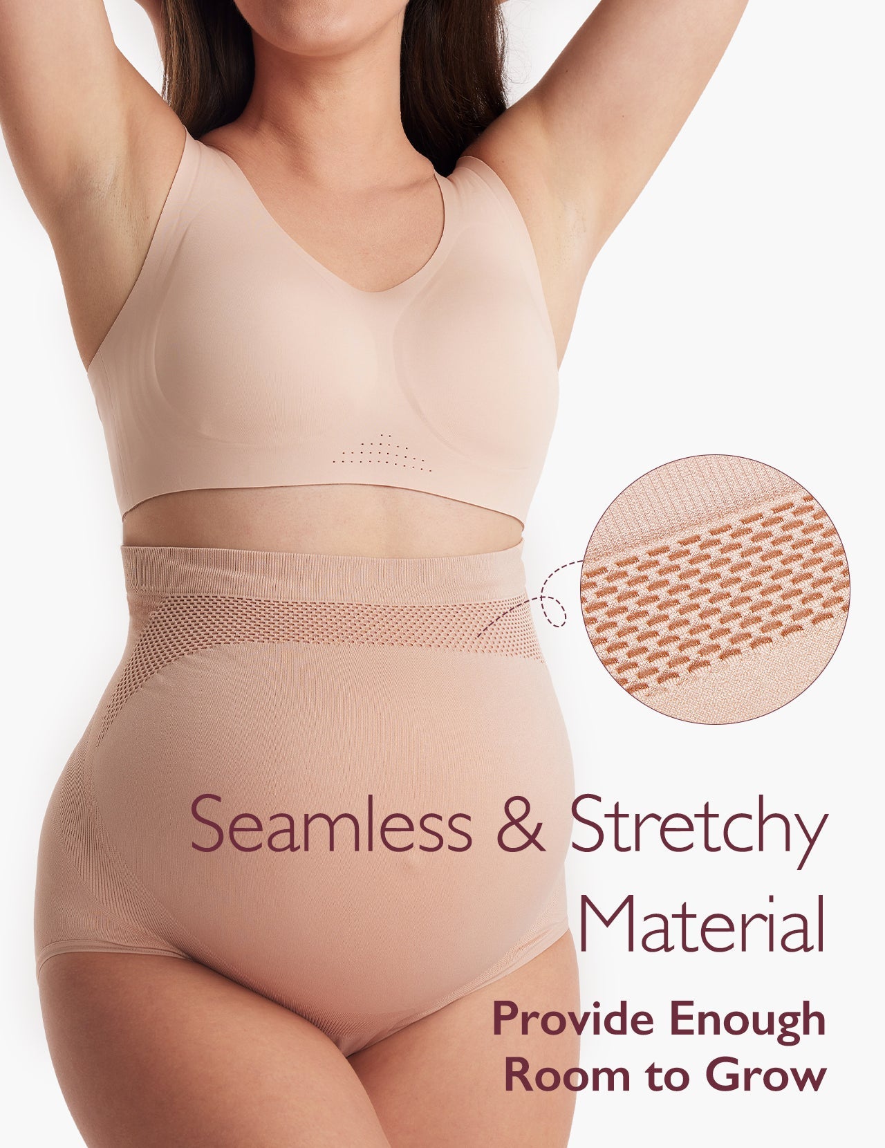 Ensemble Ergonest : bandeau de grossesse et culottes de grossesse taille haute