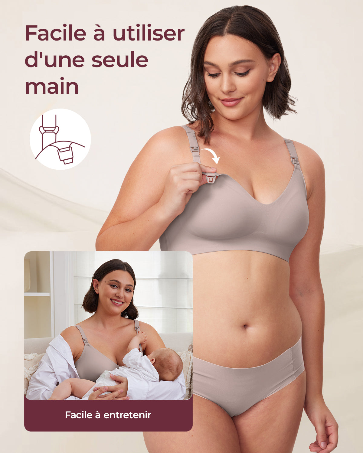 Soutien-gorge d’allaitement ultra doux sans coutures – YN21