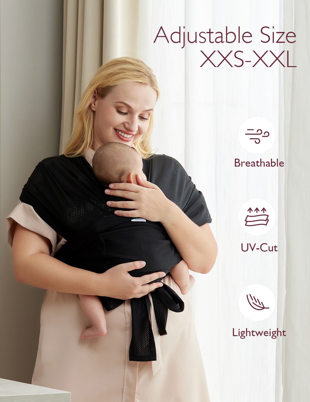 Easy to Wear Hands Free - Baby Wrap Carrier