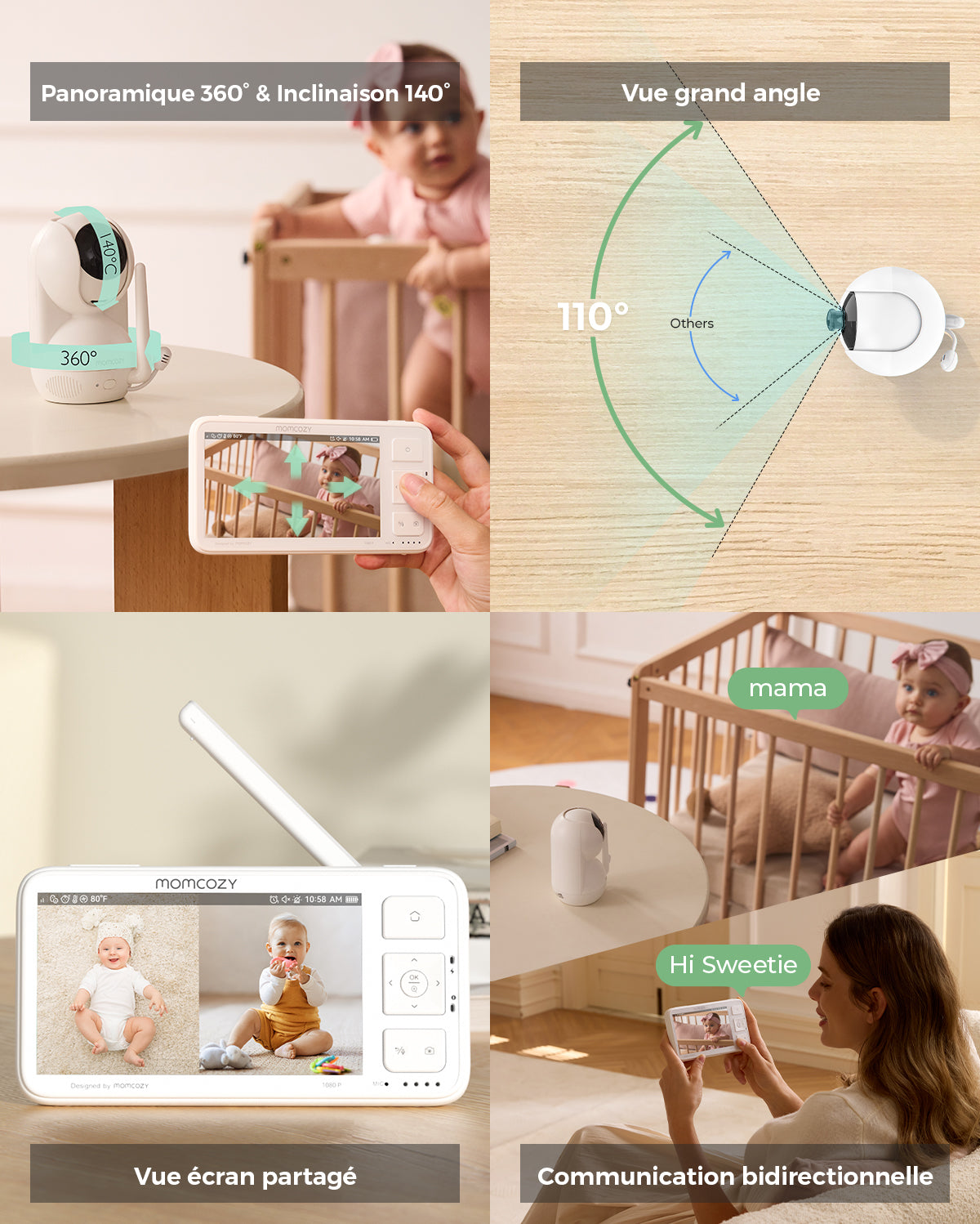 Moniteur vidéo Momcozy 5.5'' Full HD - BM03