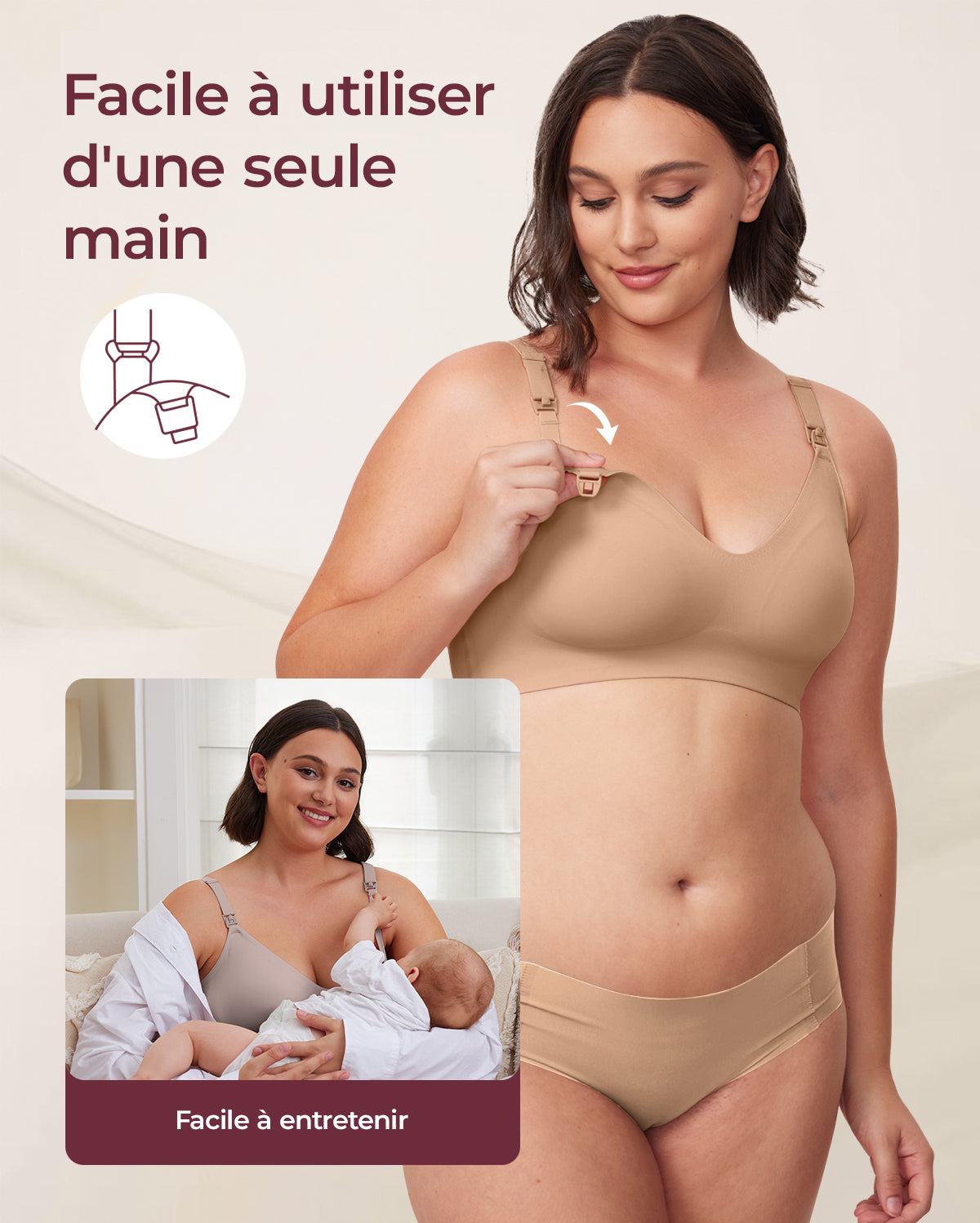 Soutien-gorge d’allaitement ultra doux sans coutures – YN21