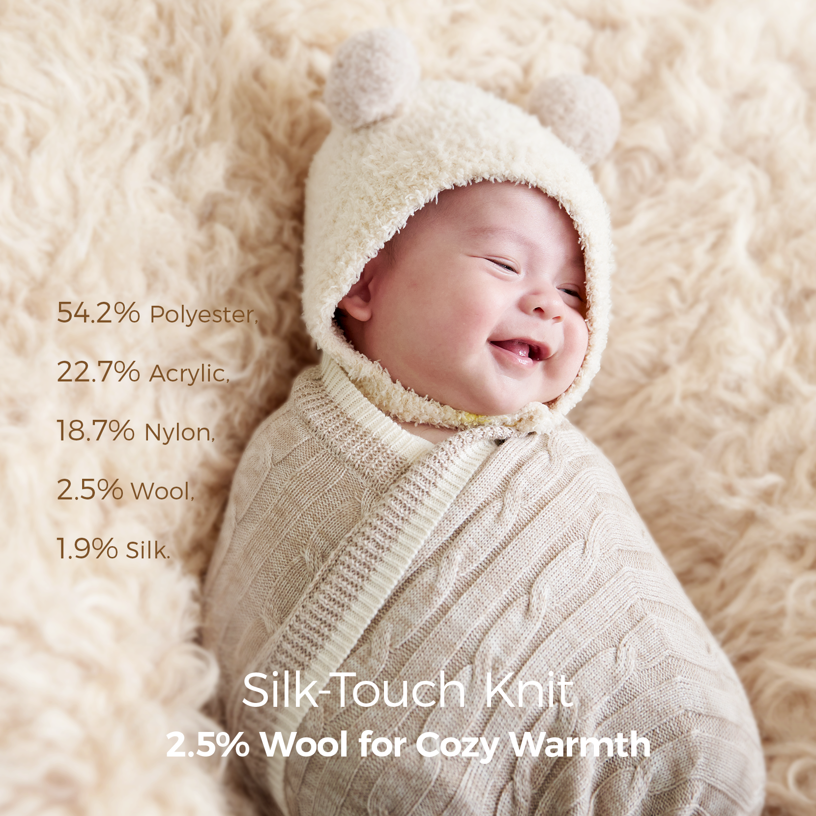 Couverture d’allaitement Momcozy en mélange de laine