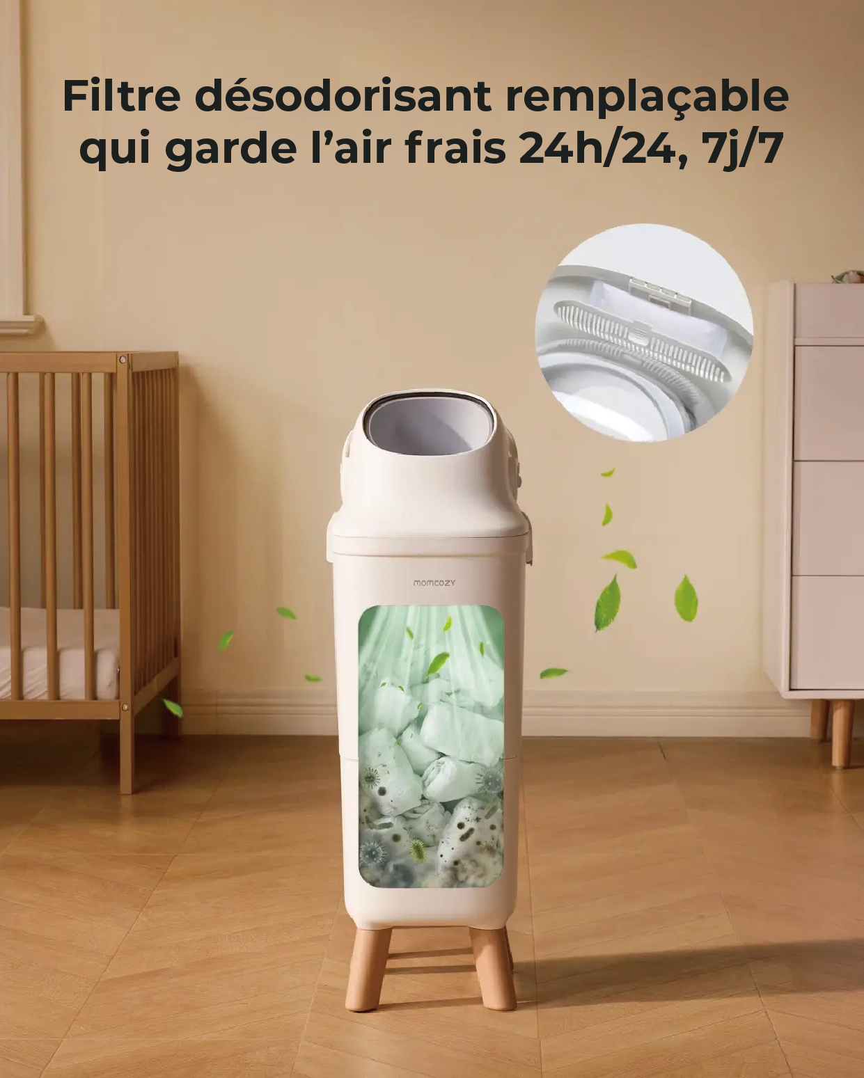 Bac à couches Momcozy Triple-Étanchéité