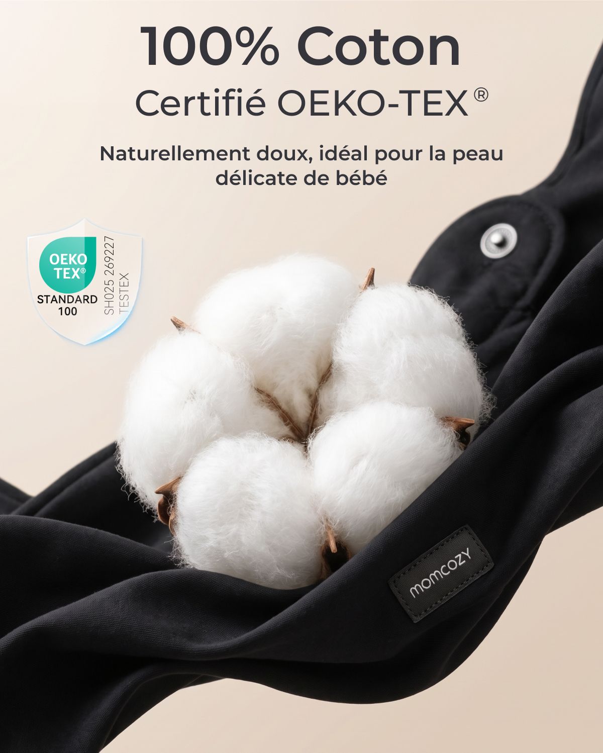 Porte-bébé Momcozy PureHug - Ergonomique, confortable & léger