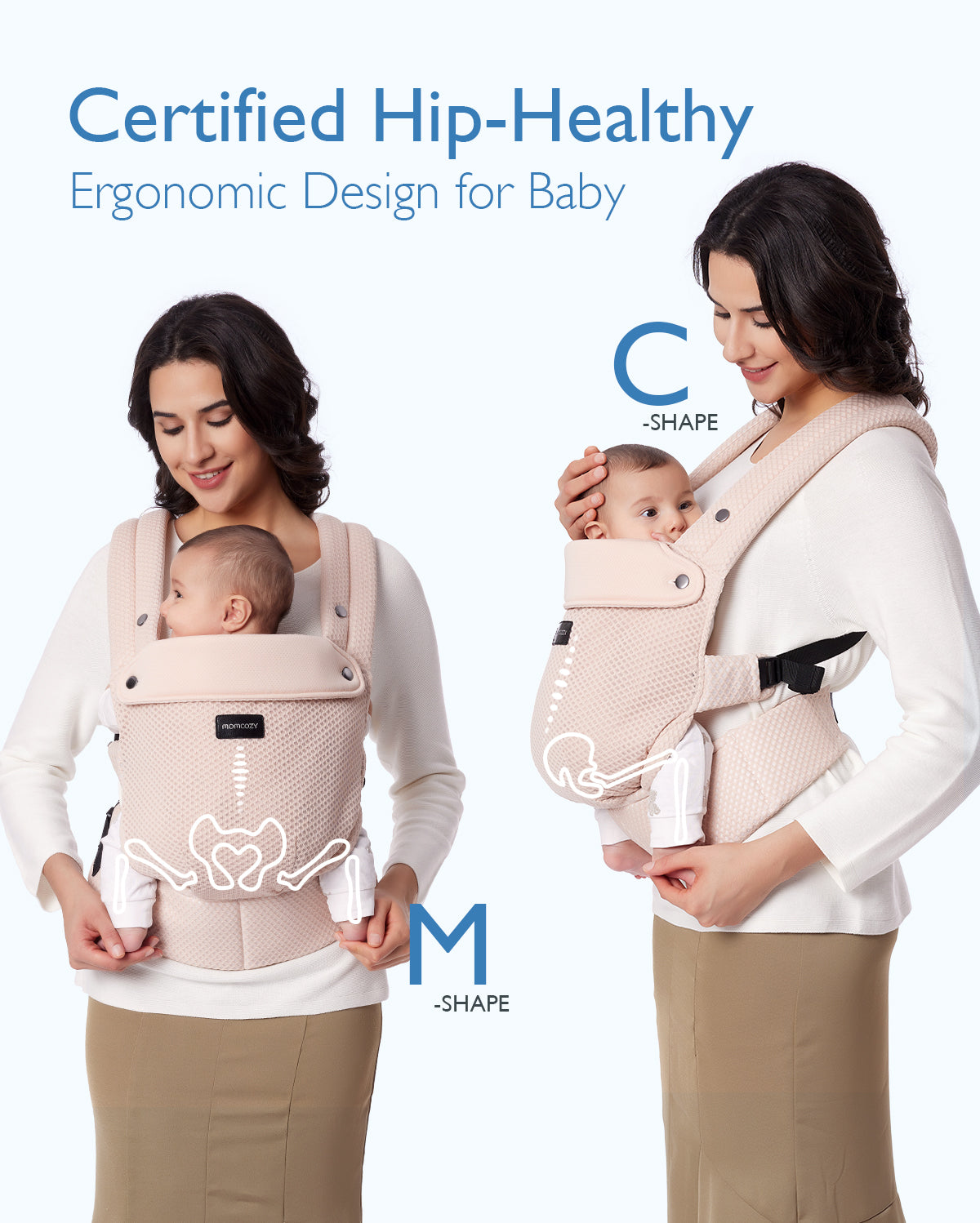 Porte-bébé Momcozy PureHug en maille aérée