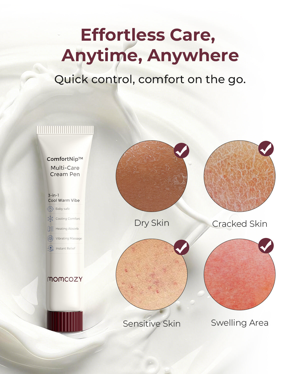 Stylo de soin pour mamelons Momcozy ComfortNip™ multi-soins