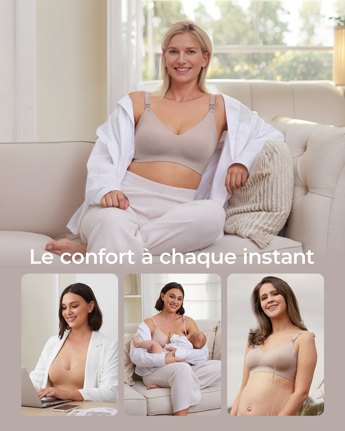 Soutien-gorge d’allaitement ultra doux sans coutures – YN21