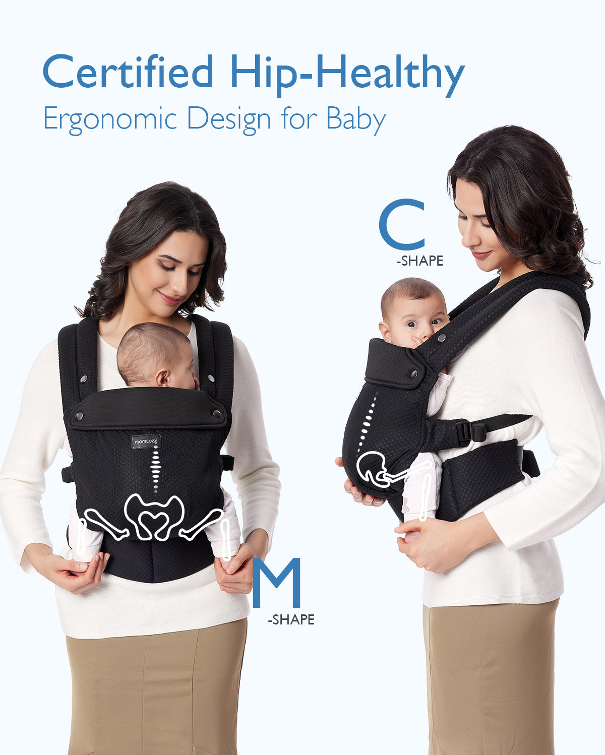 Porte-bébé Momcozy PureHug en maille aérée