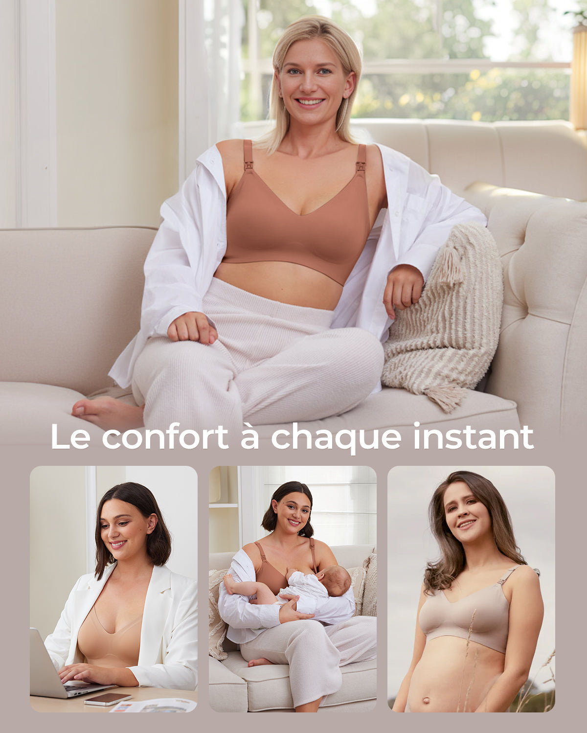 Soutien-gorge d’allaitement ultra doux sans coutures – YN21