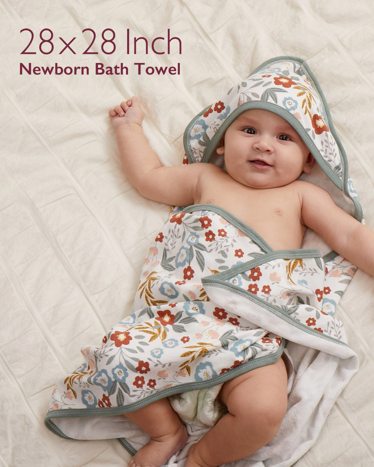 Baby Hooded Towel for Newborn Shower -  2-Pack
