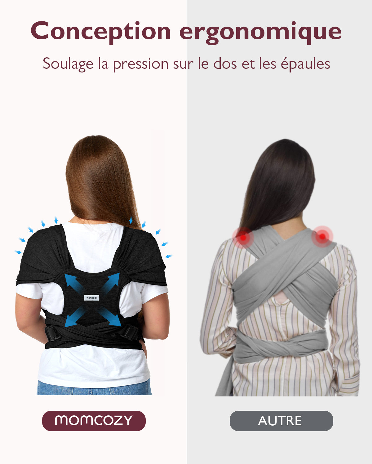 Easy to Wear Hands Free - Baby Wrap Carrier