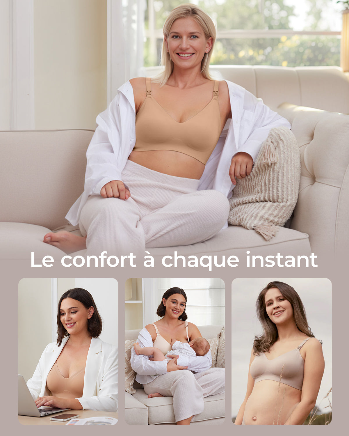 Soutien-gorge d’allaitement ultra doux sans coutures – YN21