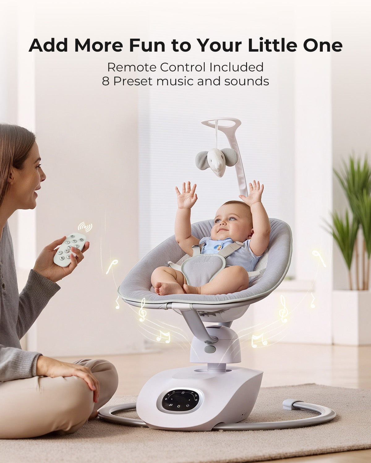 Balancelle Bébé Électrique 3D Momcozy CocoSway – Confort et Apaisement